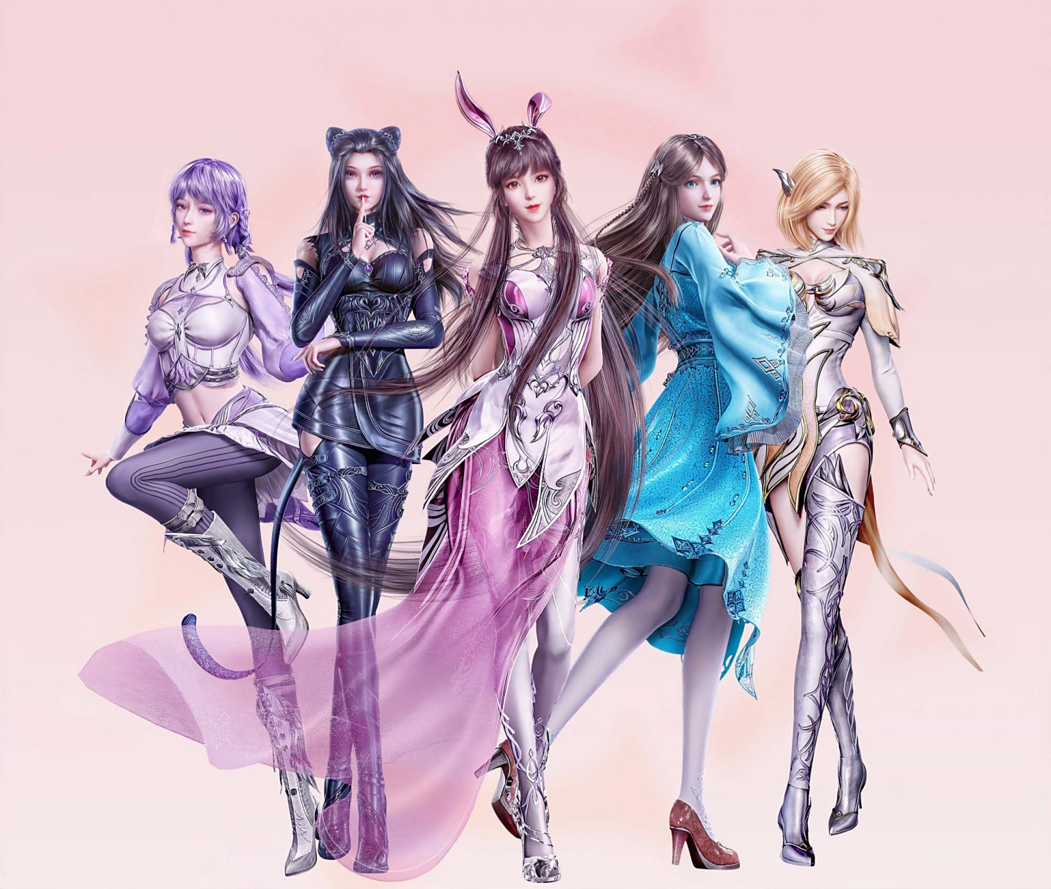 动漫壁纸# 国产动漫斗罗大陆小舞,宁荣荣,朱竹清,胡列娜,白沉香壁纸