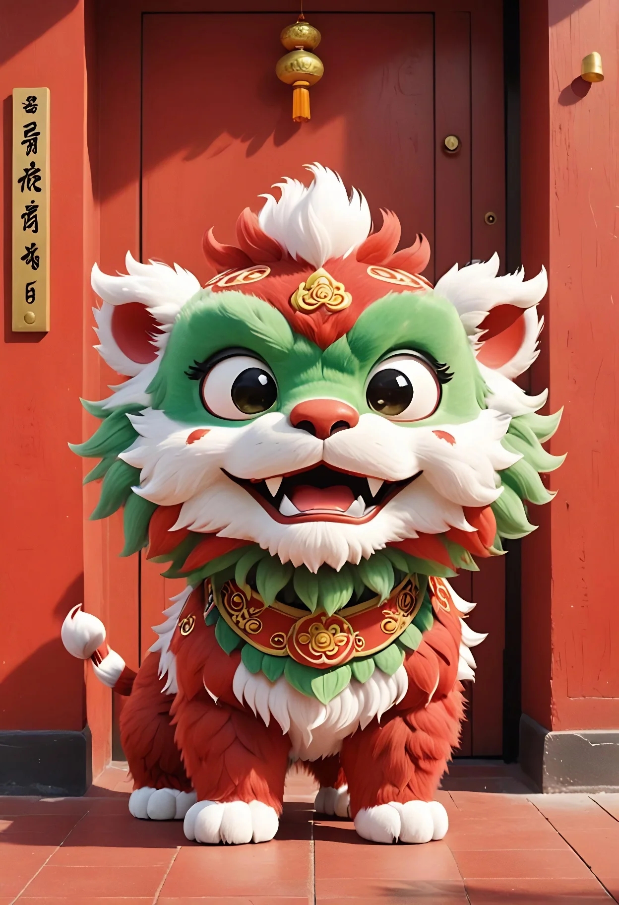 这只卡通狮子真是太可爱啦!