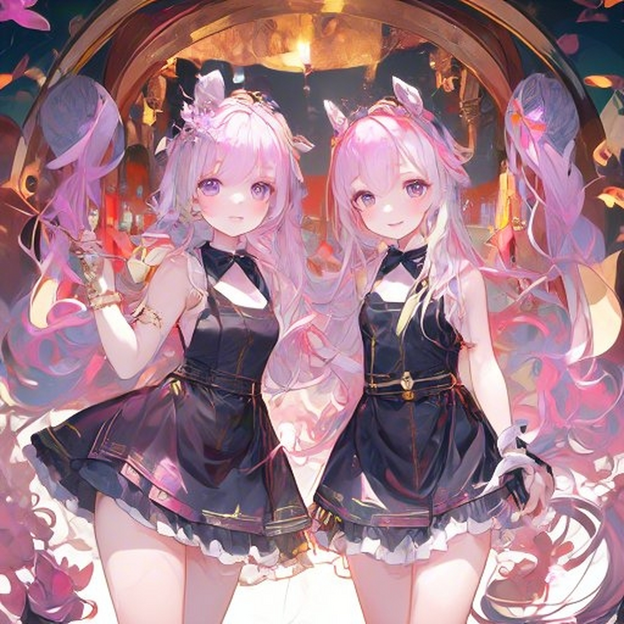 949569♀15双生花影,与你共舞池中夏94  94池中莲花盛开