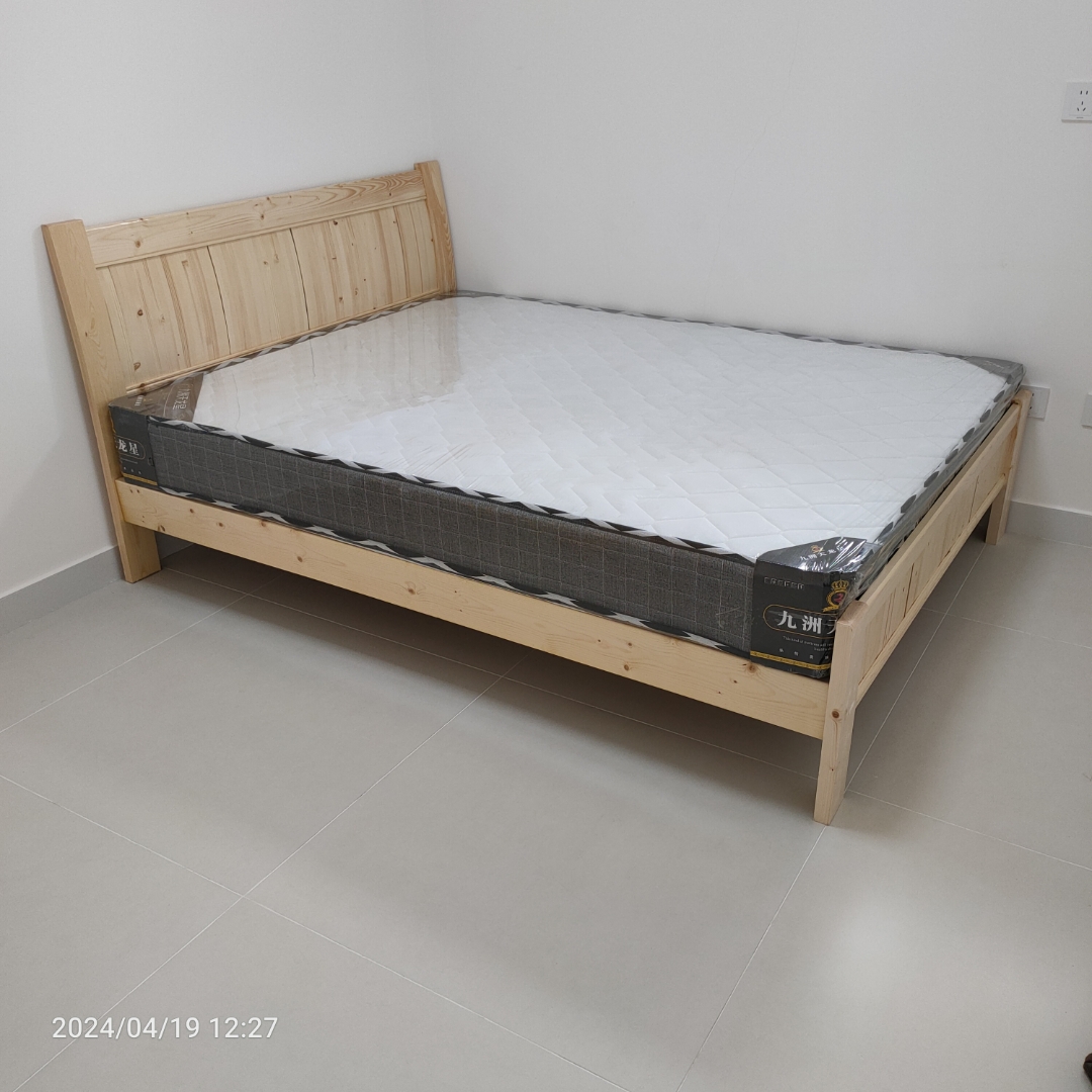 实木床单人床双人床欧式床松木床公寓出租床