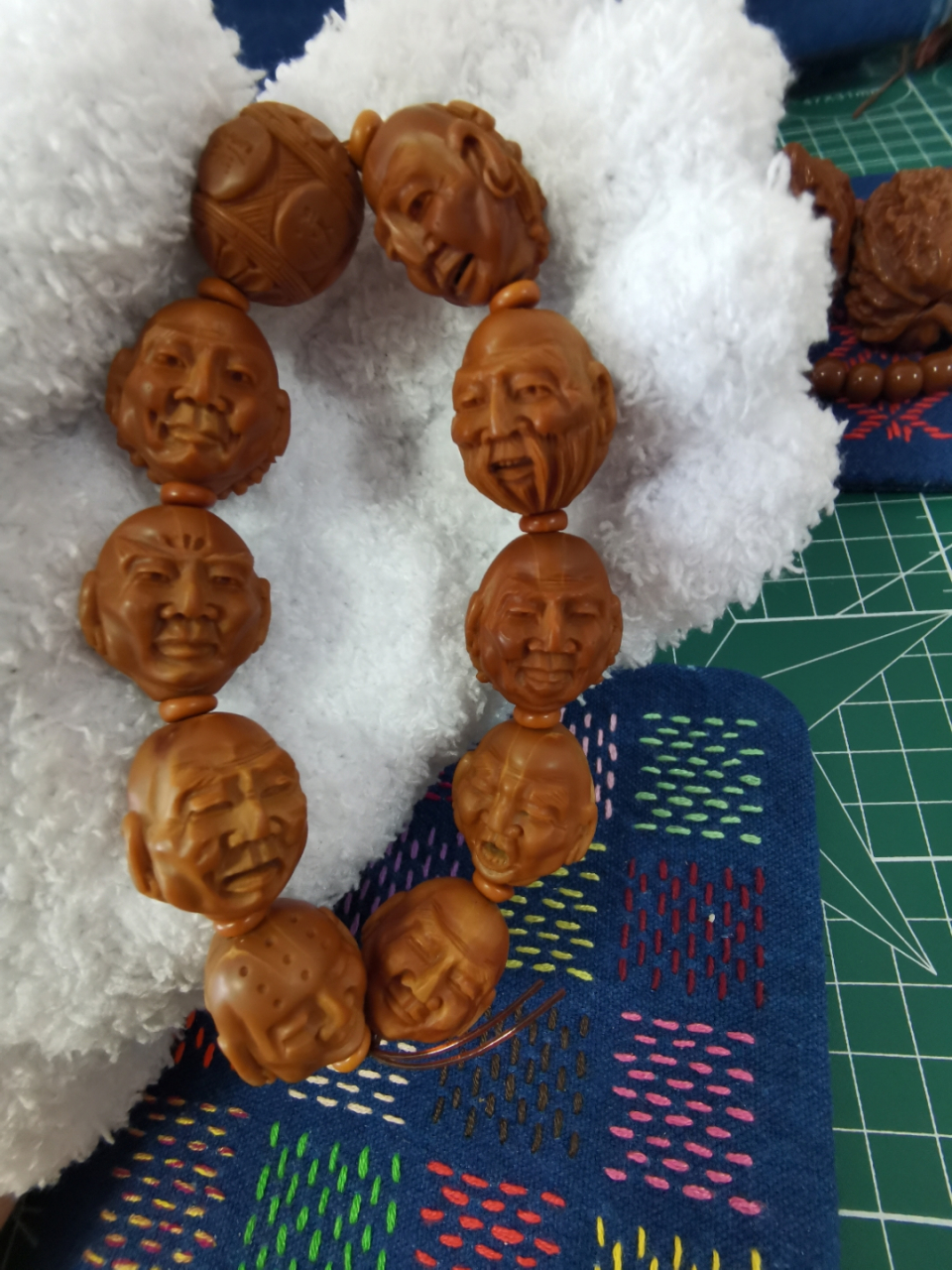 0双面须派十八罗汉 天然核料,新串非回血 周雪官老师高徒赵振兴本工