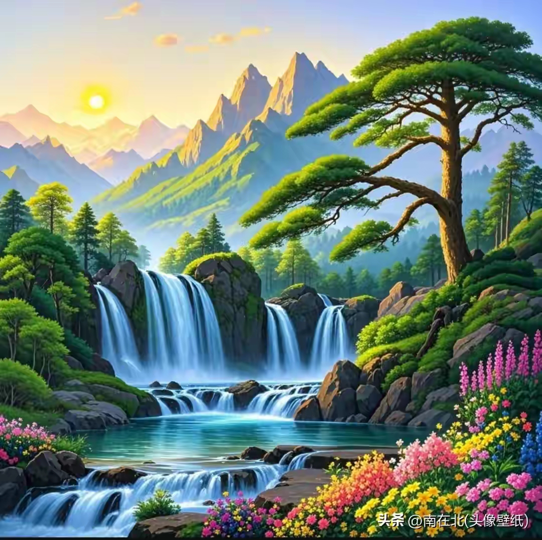 最旺财运的山水头像:流水聚财,财源滚滚,一帆风顺,心想事成!