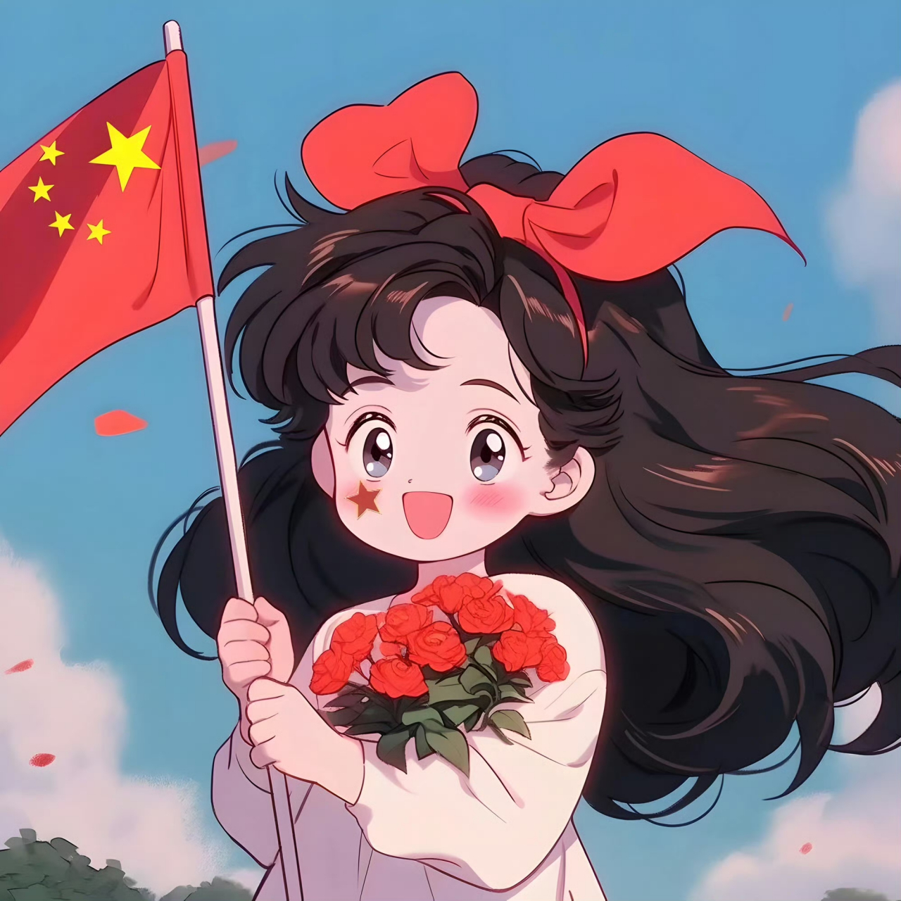 中国头像 国旗动漫图片