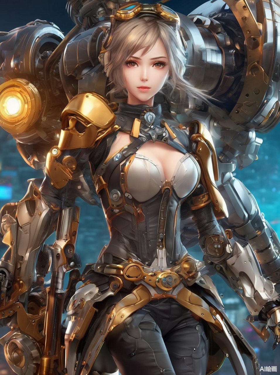 "97无畏的女战士!金色铠甲闪耀光芒,红眼短发英气逼人.