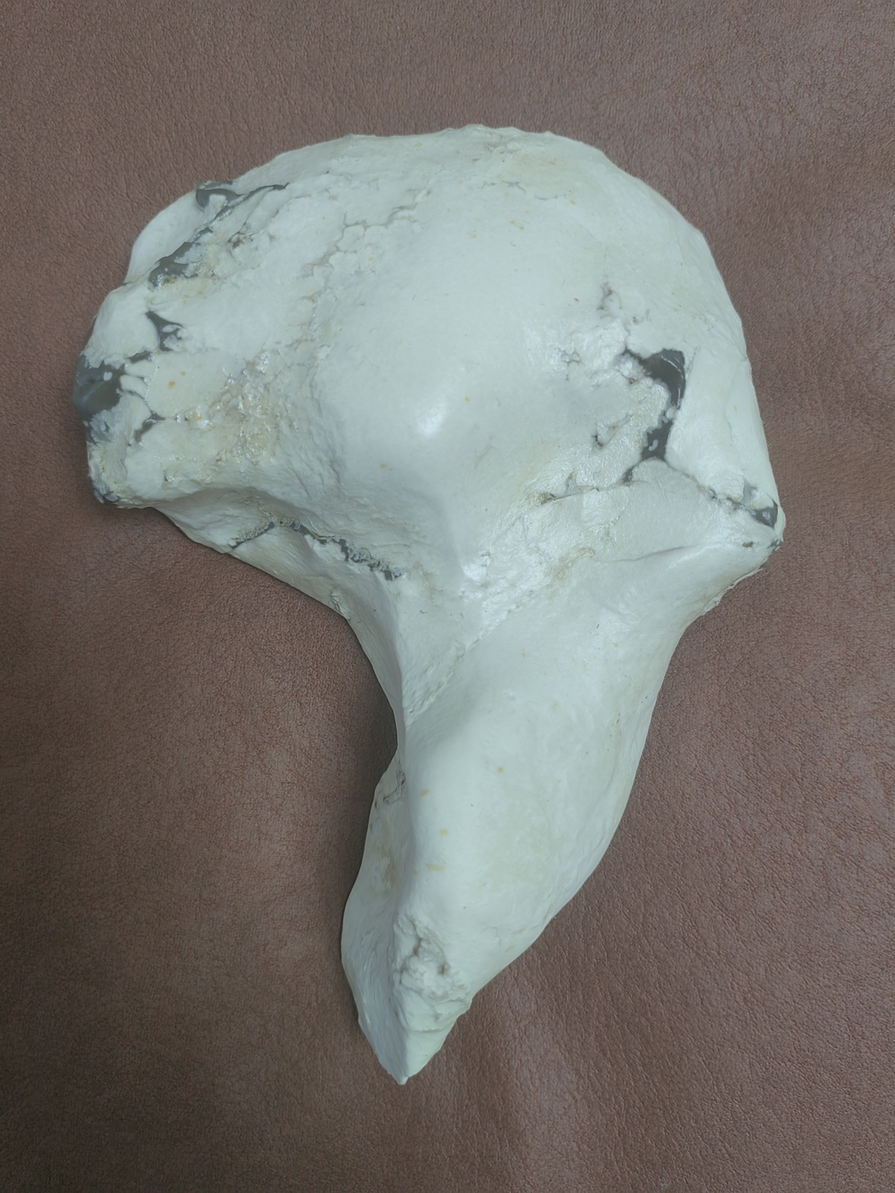 稀有雪玉高原藏瓷奇石白及熊