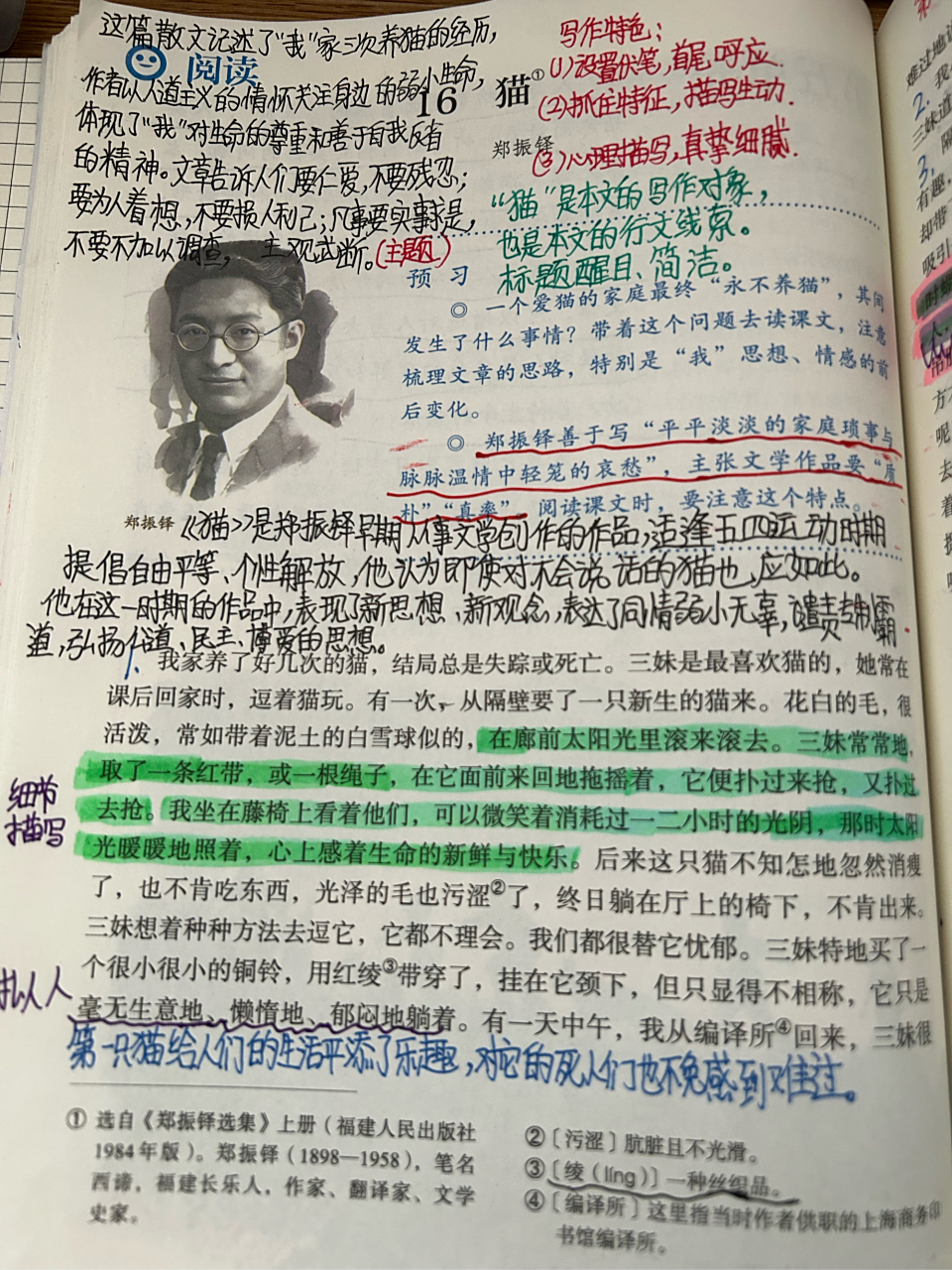 郑振铎《猫》 日常生活中,我们不能根据一点可疑的迹象就主观臆断,不