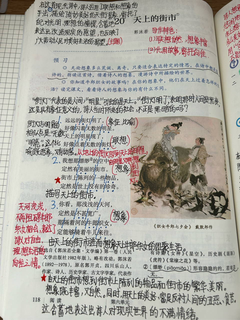 郭沫若《天上的街市》 📚这首诗风格恬淡,用自然清新的语言,整齐的