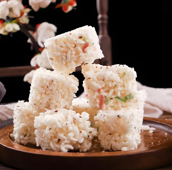 这可是江西宜春奉城特色美食,用糯米制作而成,洁白如雪,香脆酥甜