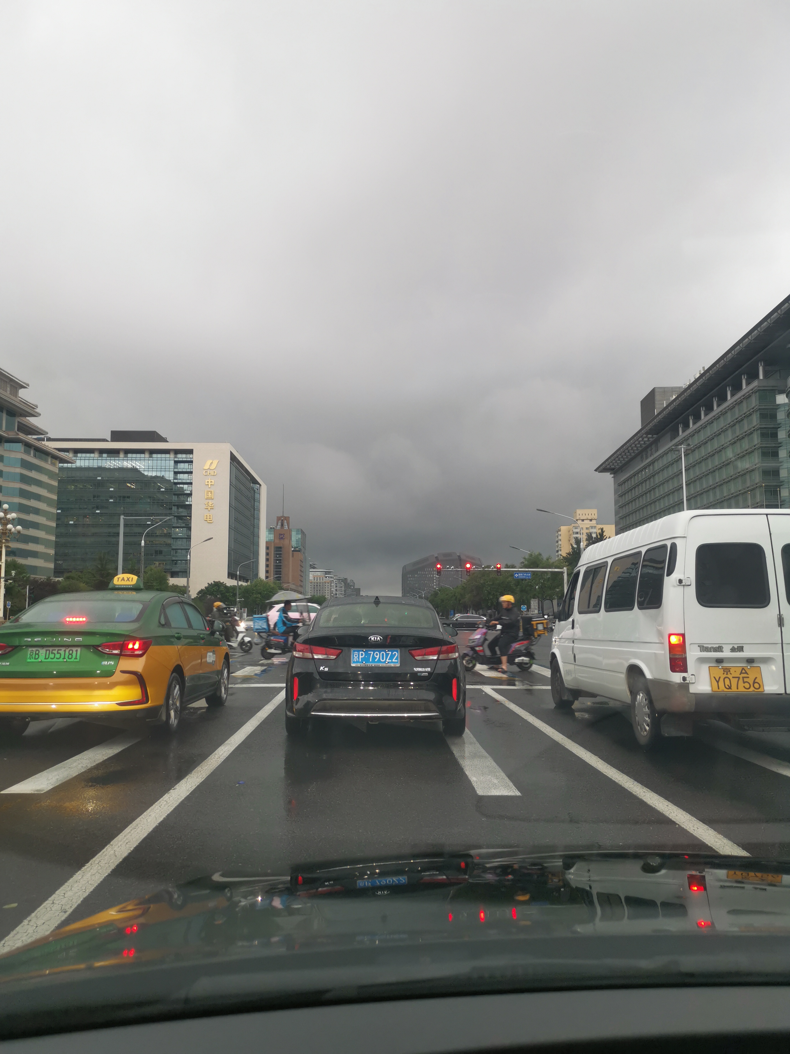 北京,长安街,乌云密布