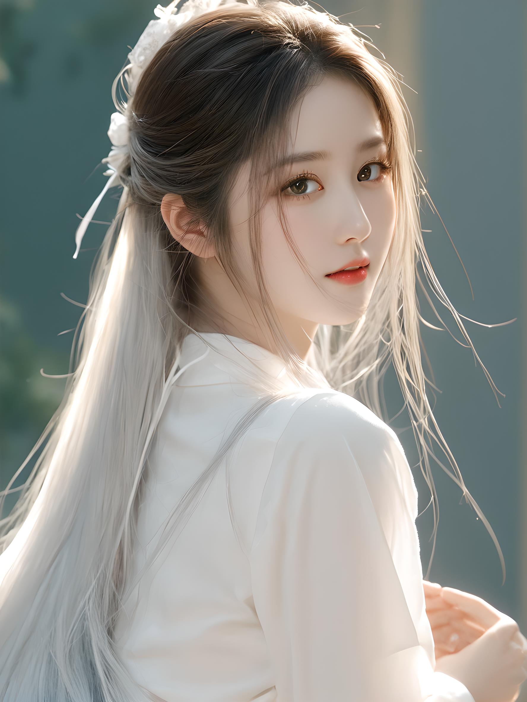 这样的白发美女你们喜欢吗?