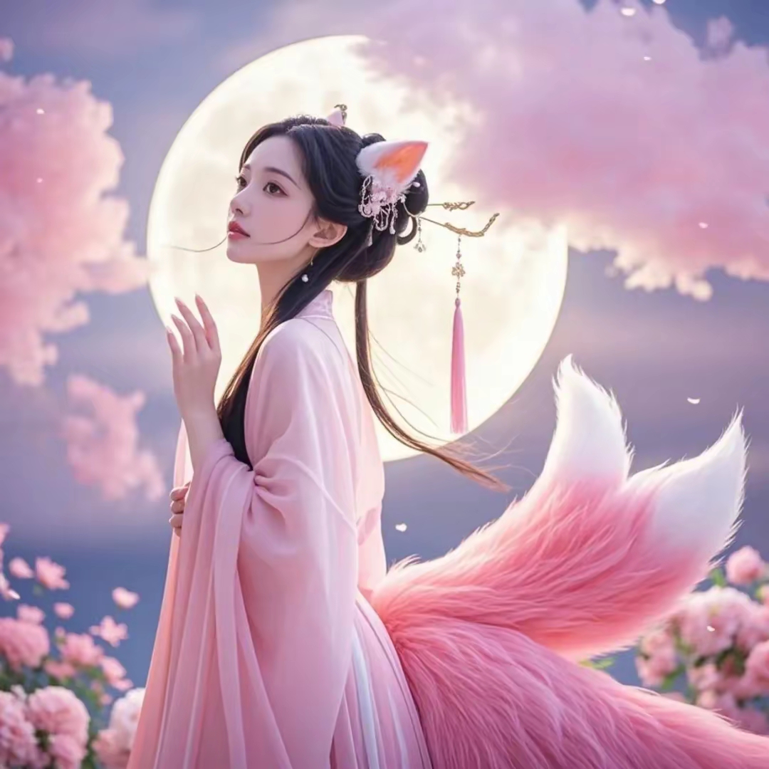 九尾狐头像绝美的