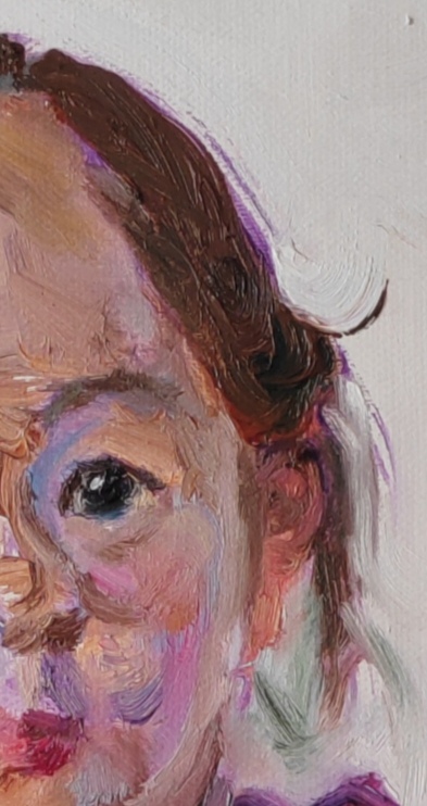 作品名称:小精灵 材质:布面油画 尺寸:40x60cm 作者:于俊涛 年份:2023