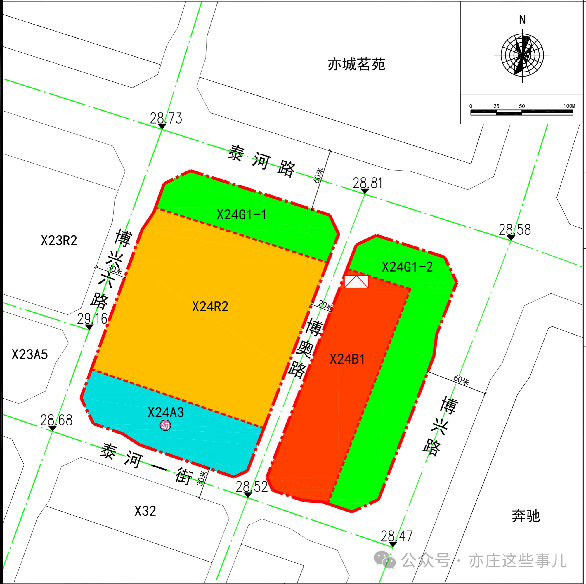 其中x24r2地块规划用地性质为二类居住用地(r2),用地面积约3