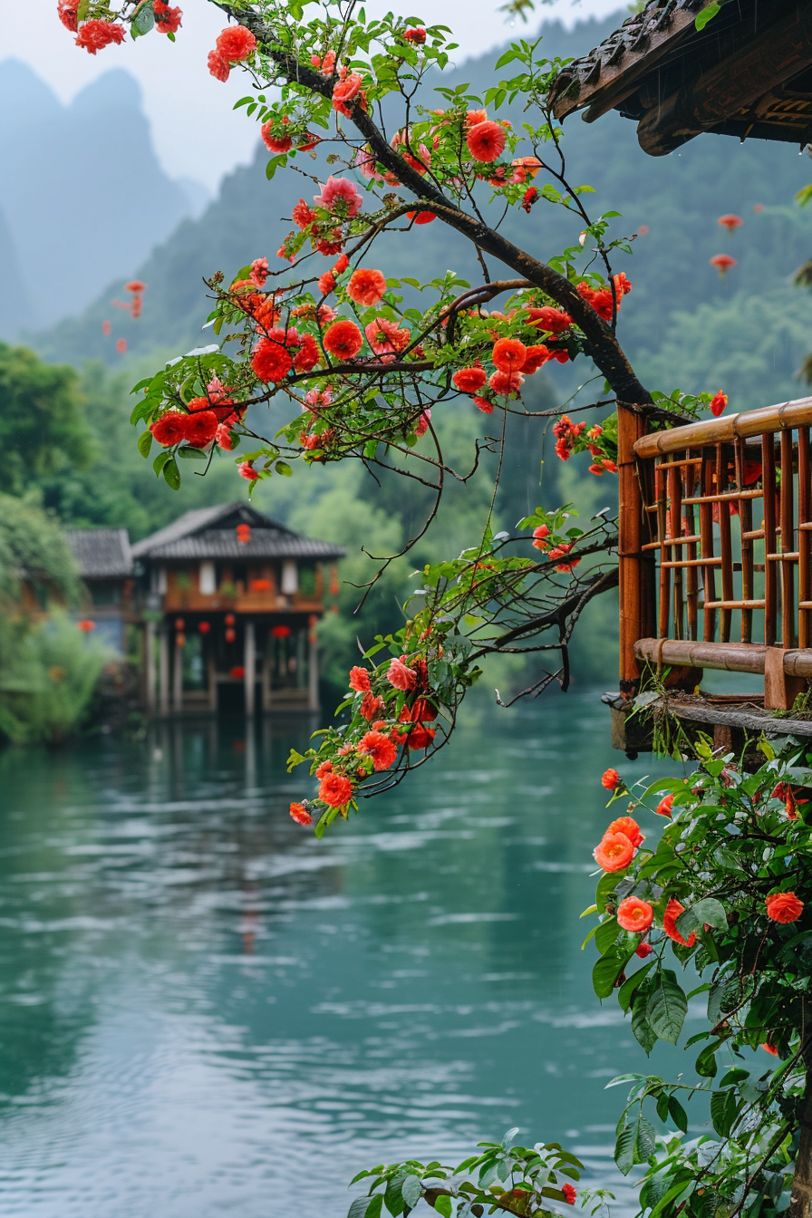 诗和远方94  #中国传统建筑 #湖边美景 #宁静和谐