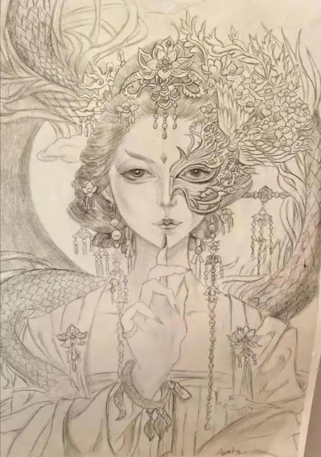 前一段时间画这个真的是超火的,也试了一下,好难好难,画了好久,求一个