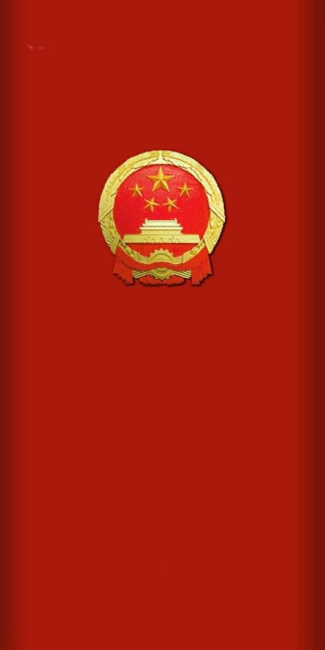 中国国徽红色背景黑色背景