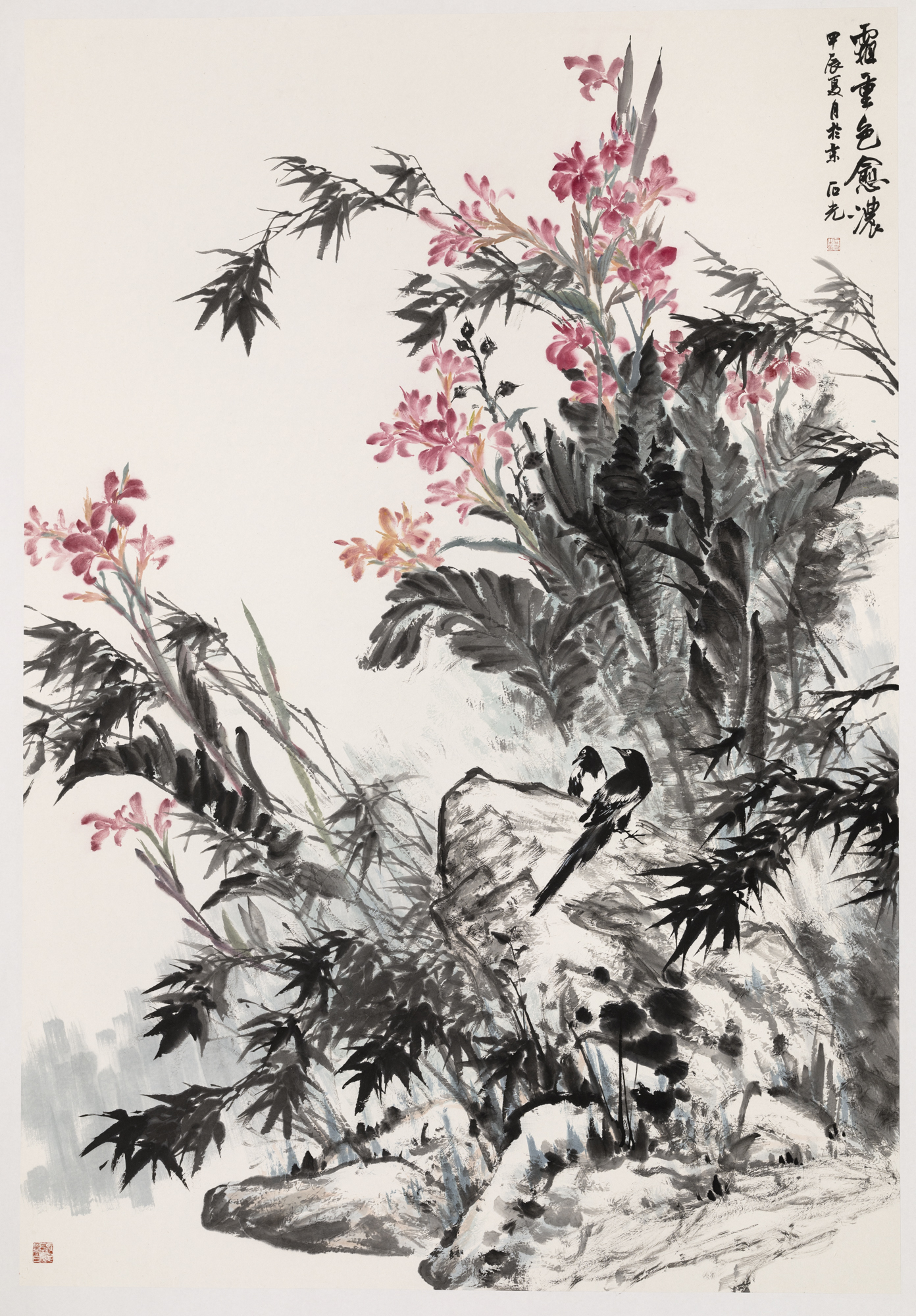 国画# #中国画# #美人蕉# #央美# 应百度官方的要求,高清图已发布央 