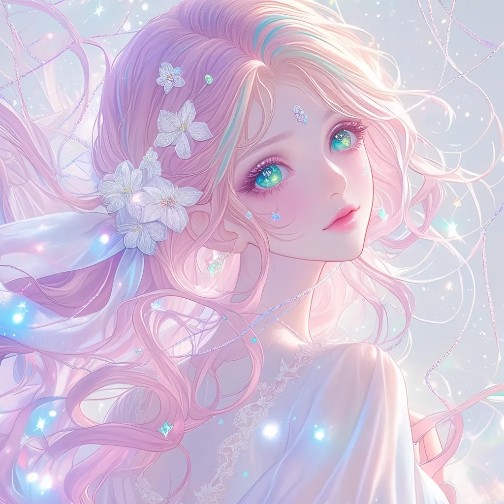 捕捉梦幻瞬间,星光闪耀在她的眼眸,宛如童话中的仙女