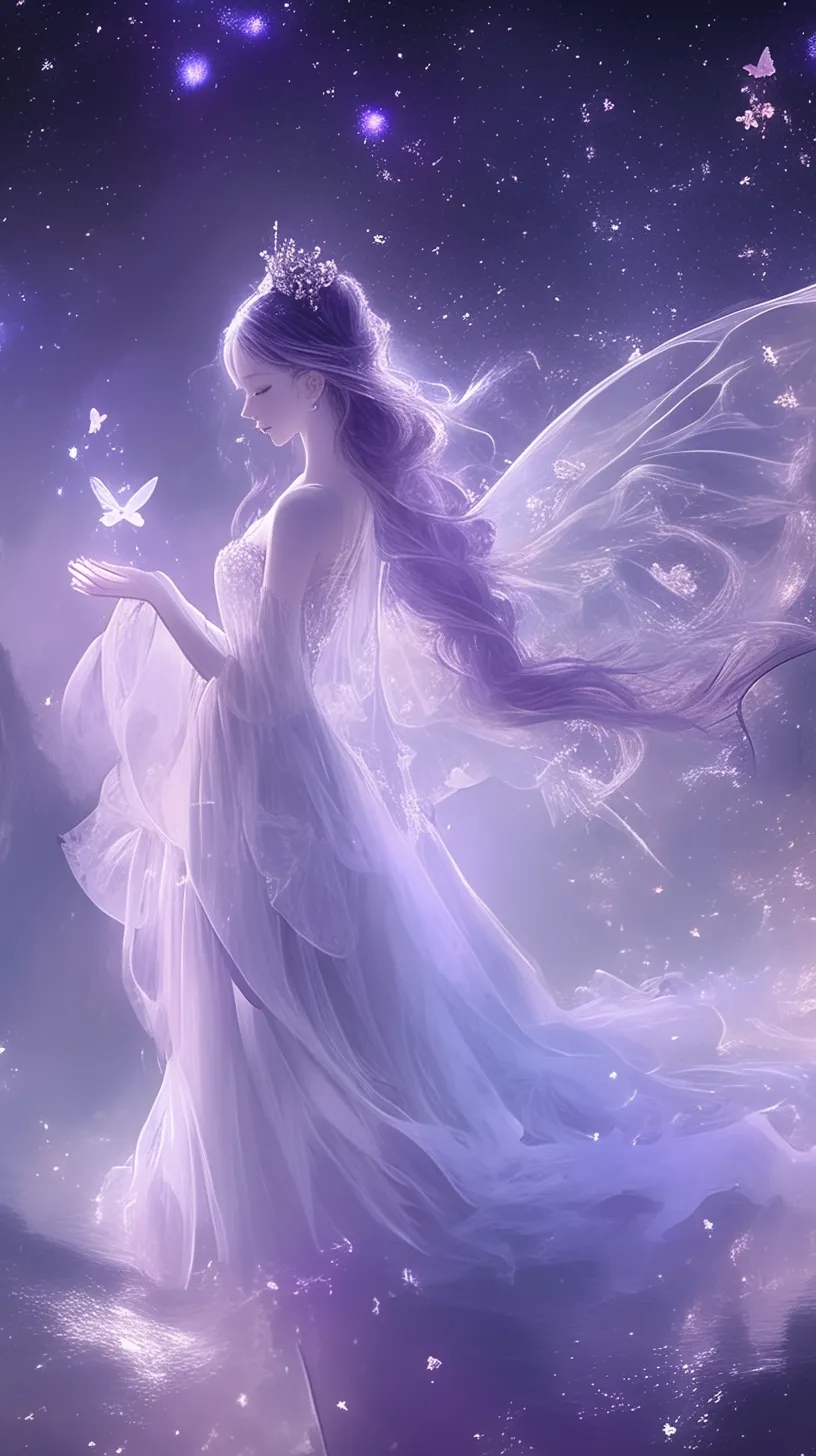 捕捉梦幻星空的瞬间,与仙女共舞紫色的梦