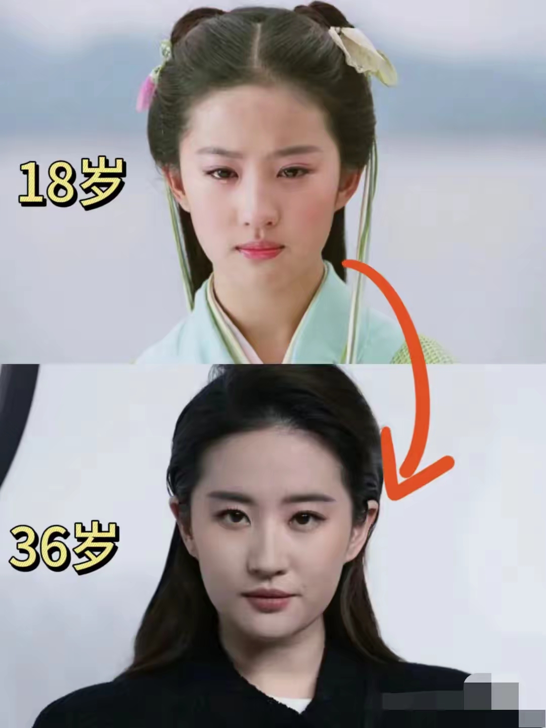 刘亦菲是典型的骨相美,岁月没有在她脸上留下什么痕迹,岁月从不败