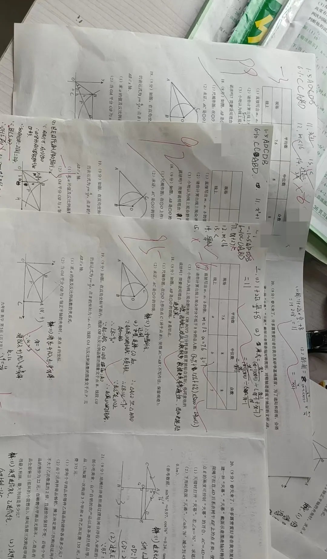昨天下午数学老师发了一堆90分以上的考卷,翻了一遍没瞅见儿子的名字