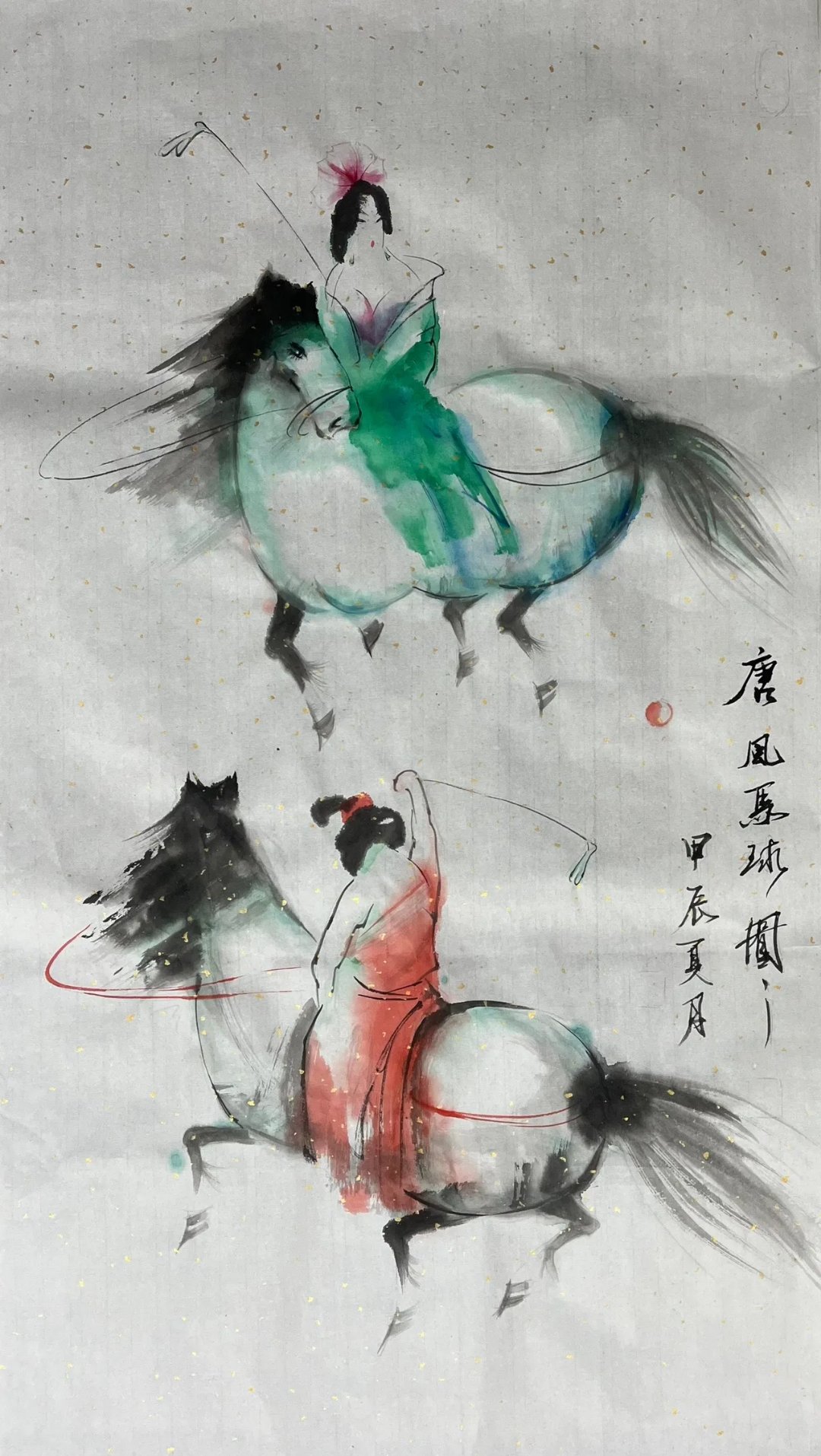 《唐风马球图》清华大学美术学院张振国教授创作, 清华大学美术学院