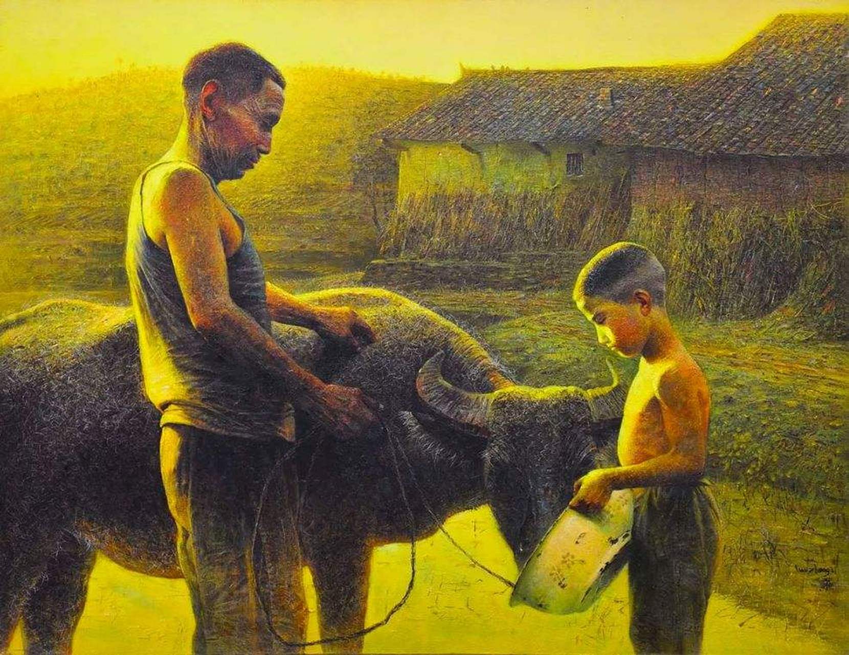 罗中立的油画作品《父亲》,那个守粪池的农民父亲打动过亿万中国人的