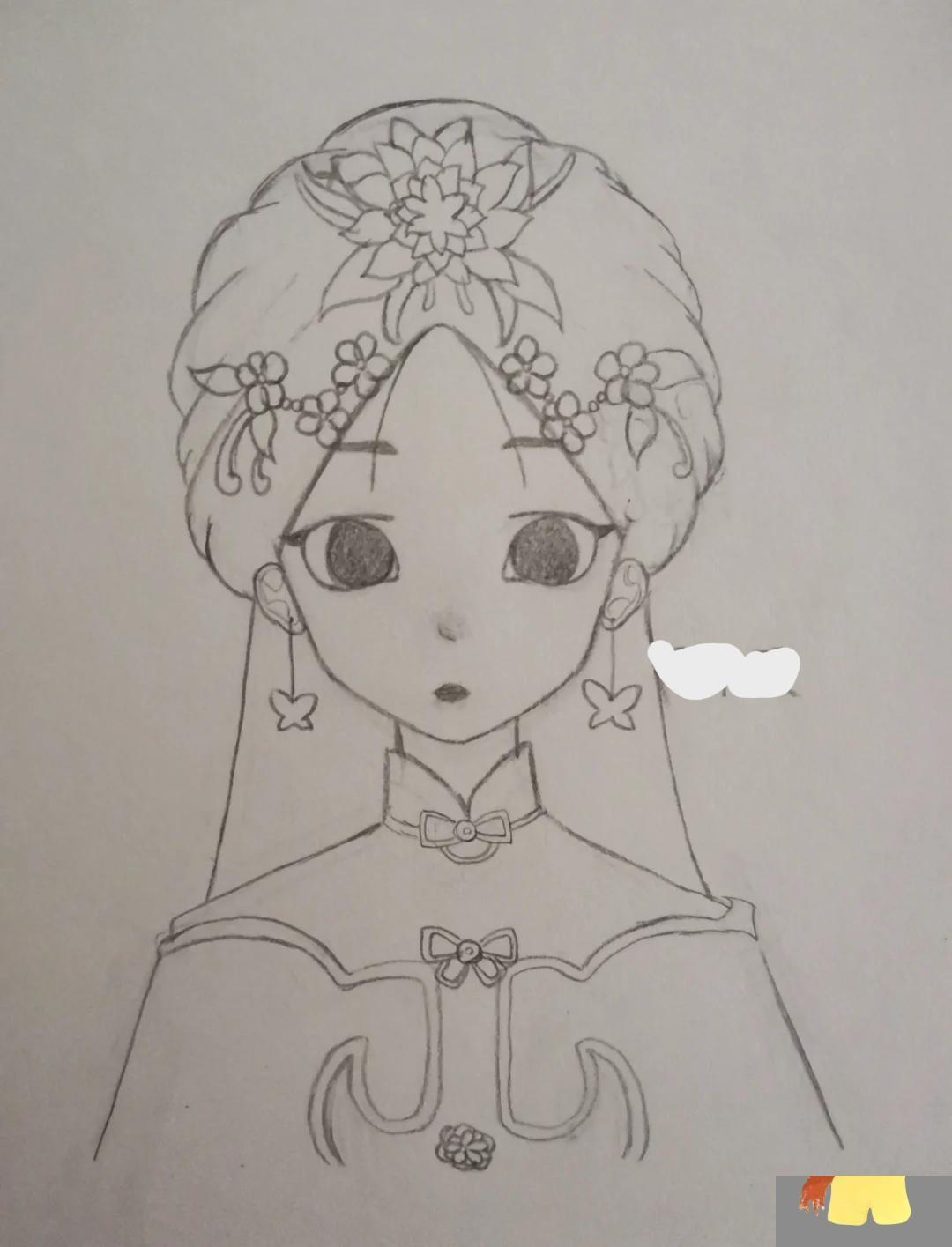 这次我尝试用铅笔描绘了一只蜷缩的小马宝莉,它戴着粉色帽子,仿佛在浅