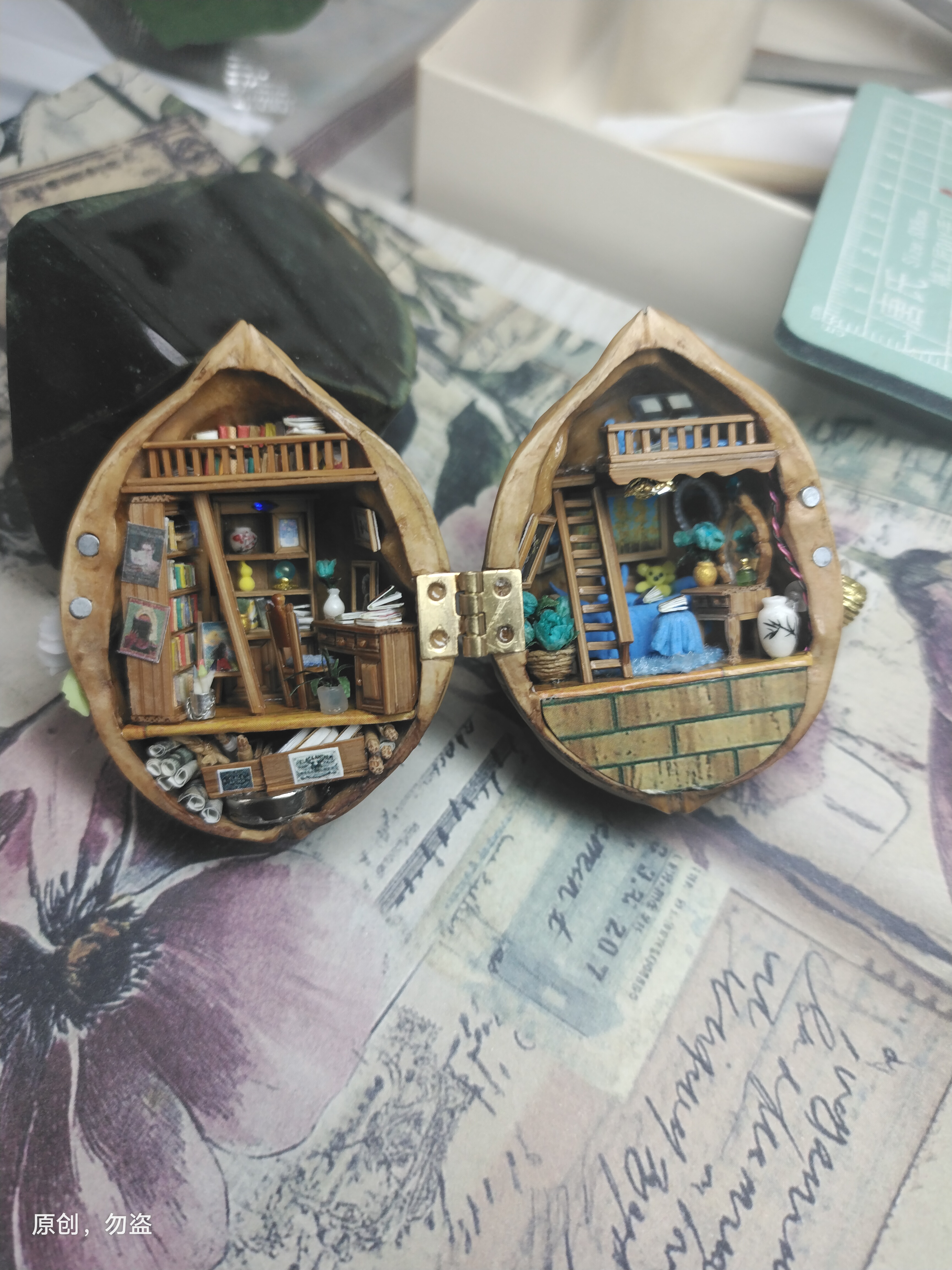 制作核桃小屋的过程,把时光延展