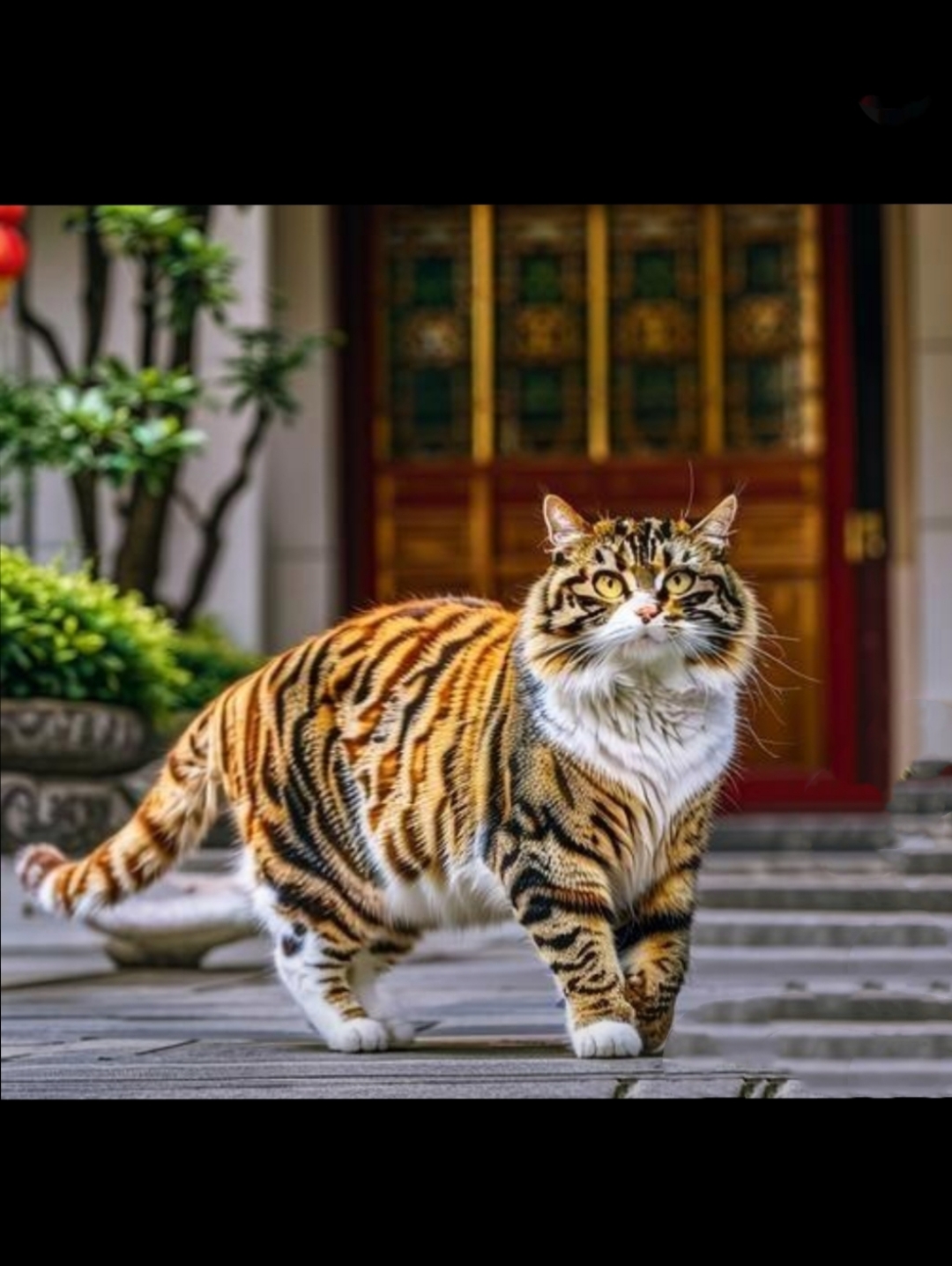 这是我想养的猫咪,毛色与老虎相近,这应该是老虎的近亲,你知道这是