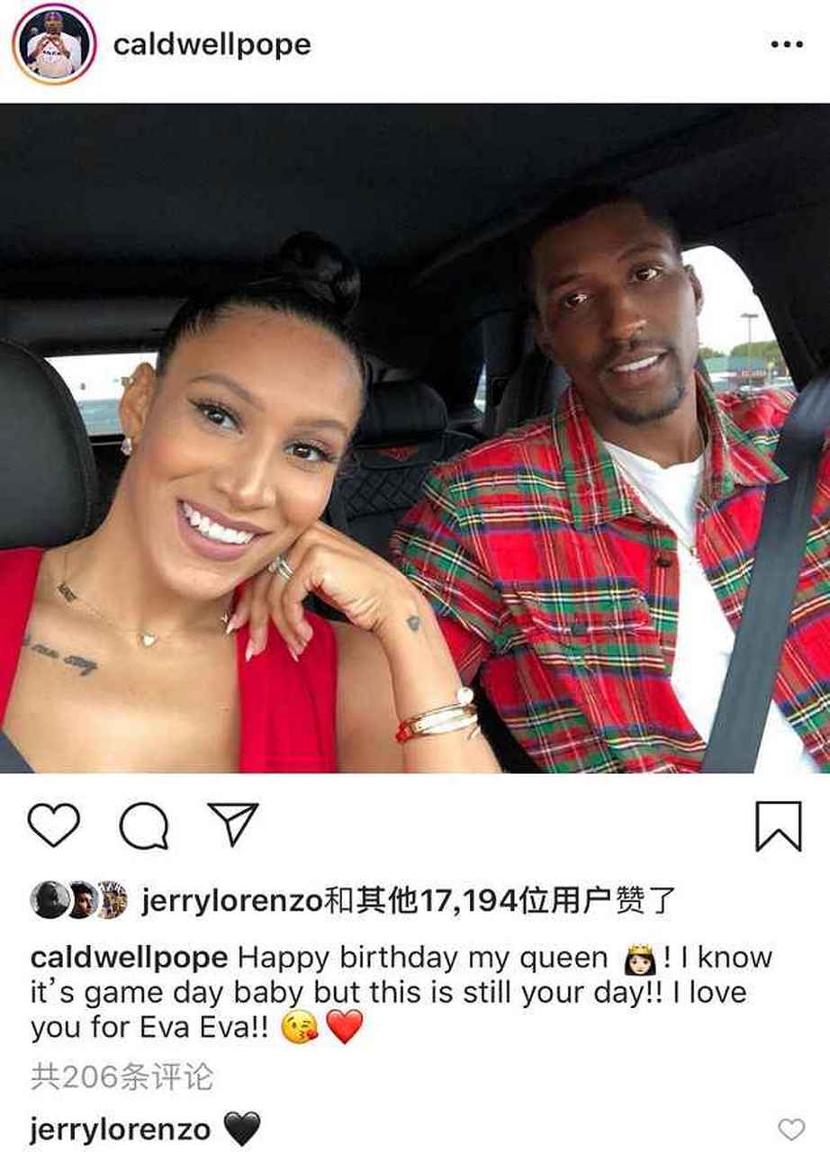 nba零距离# 波普赛前发ins祝自己的老婆生日快乐!