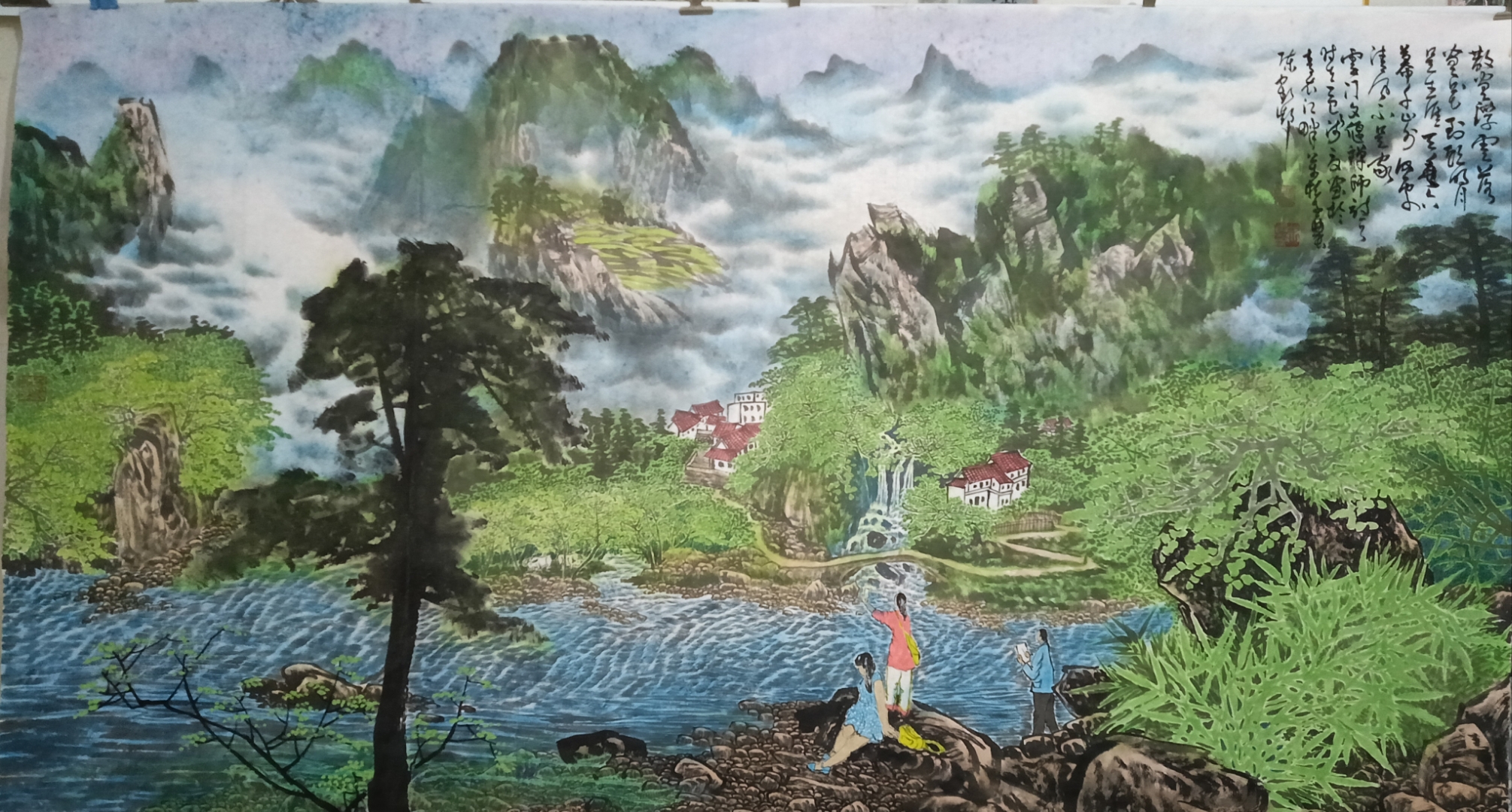散尽浮雲落尽花,到頭明月是生涯. 天垂六幕千山外,何处清风不是家