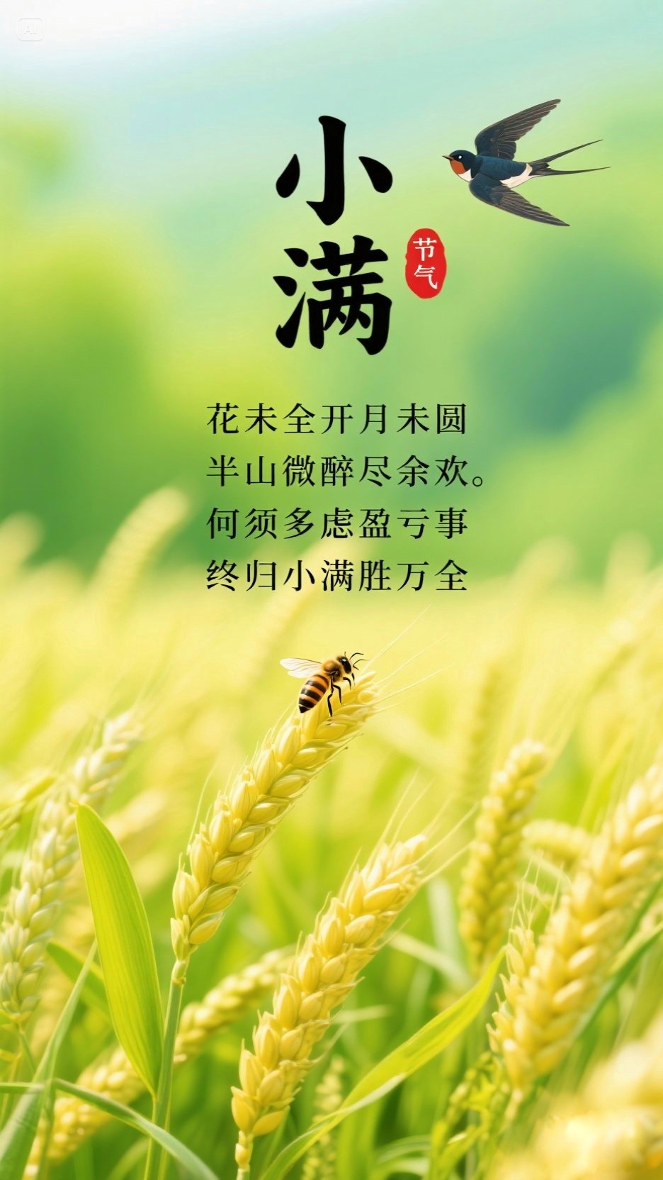 何须多虑盈亏事,终归小满胜万全.#小满