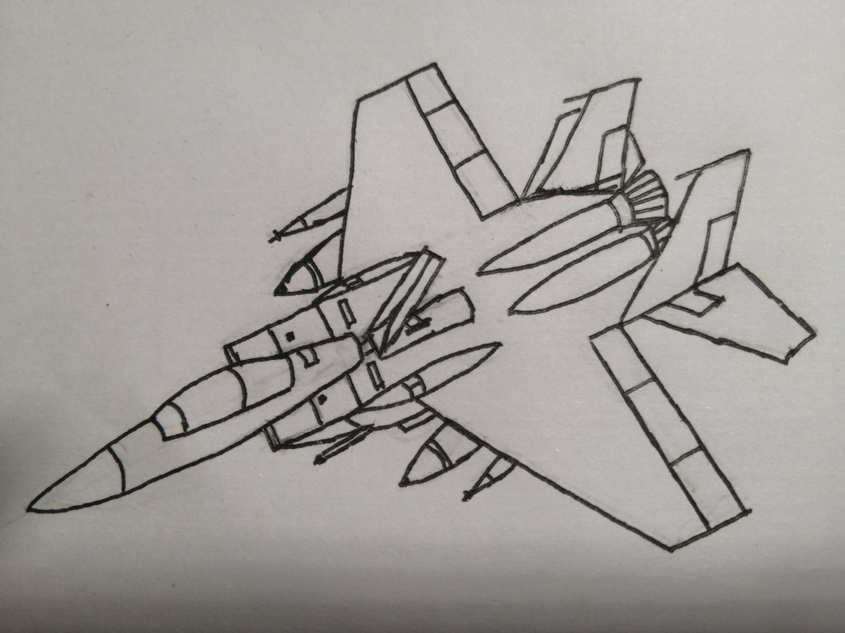 手绘战斗机,有没有大佬能猜出来这是什么?(骗一个赞[嘻嘻])