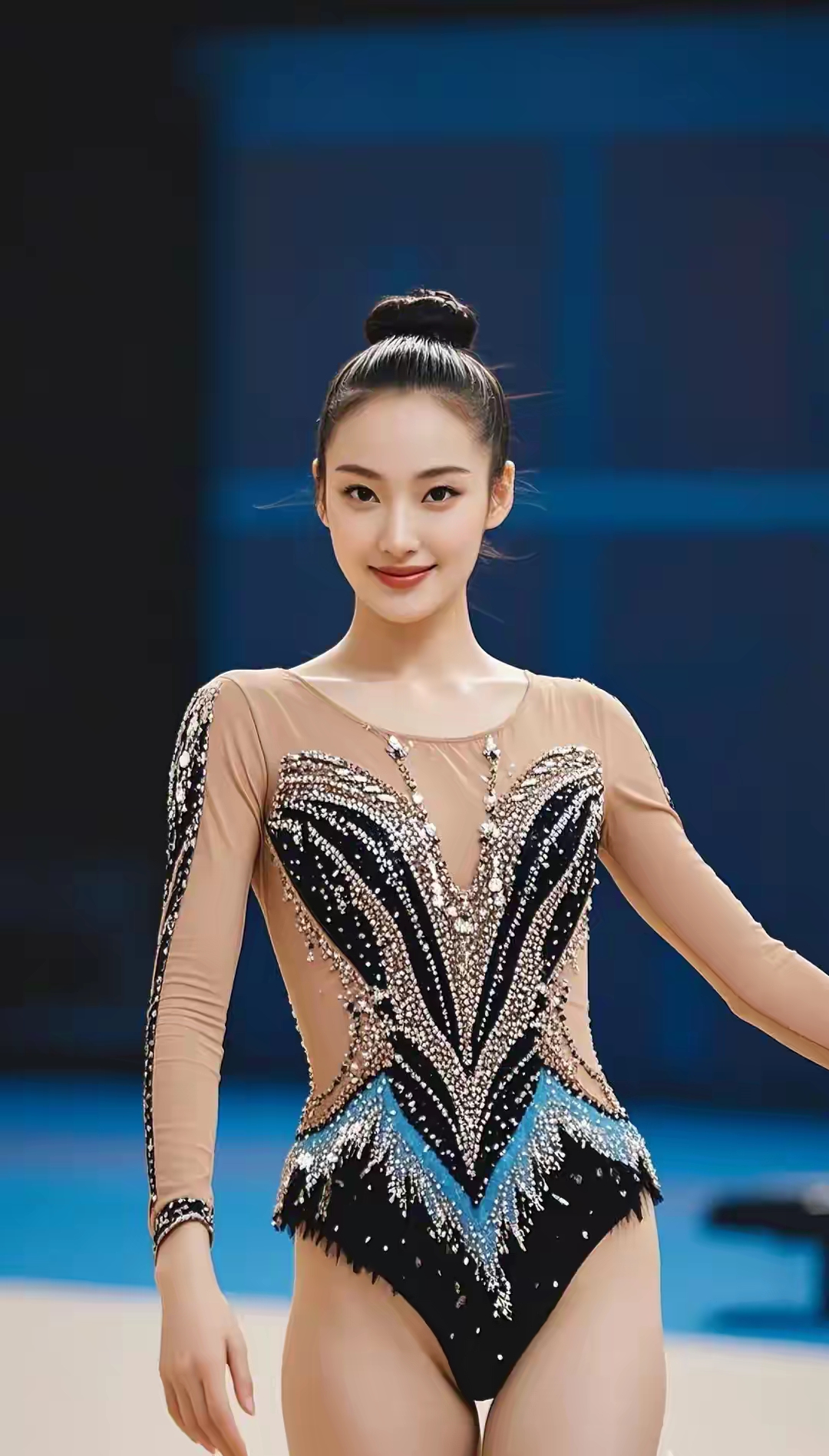 她的每一个动作都充满了诗意与画意,仿佛是在用身体作画,讲述着动人的