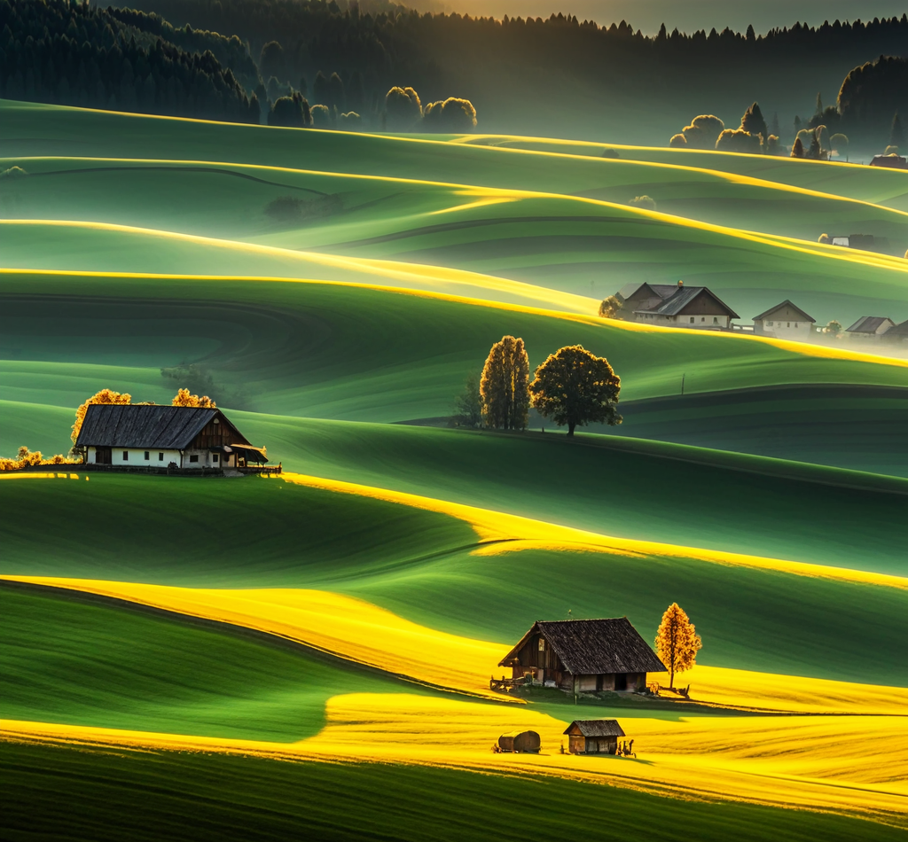 美图欣赏:走进这幅画里,田园风光宛如一幅静谧的画卷.