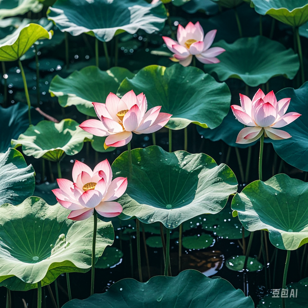 美图欣赏 雨中的荷花