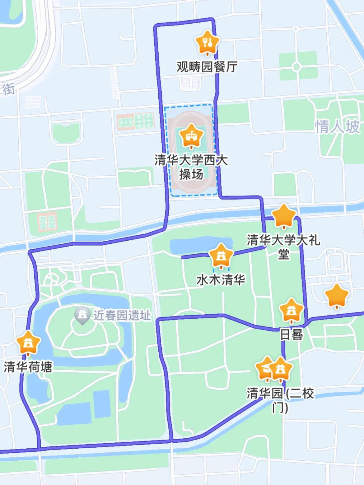 清华大学地图高清版图片