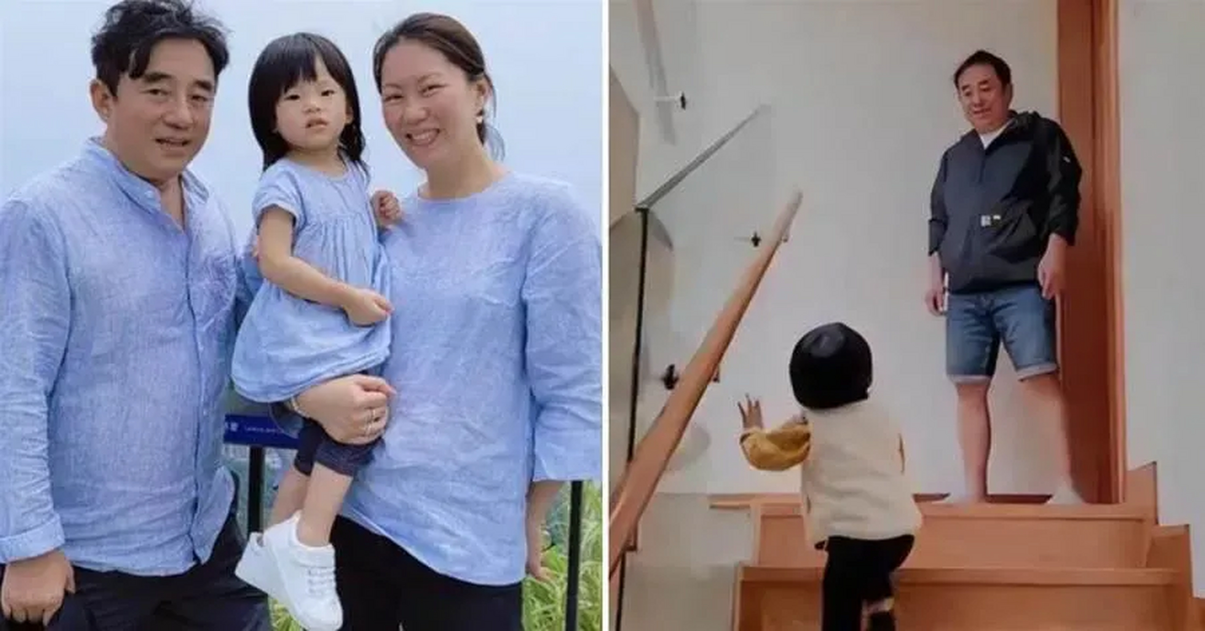 吕方小16岁富婆妻子晒娃!
