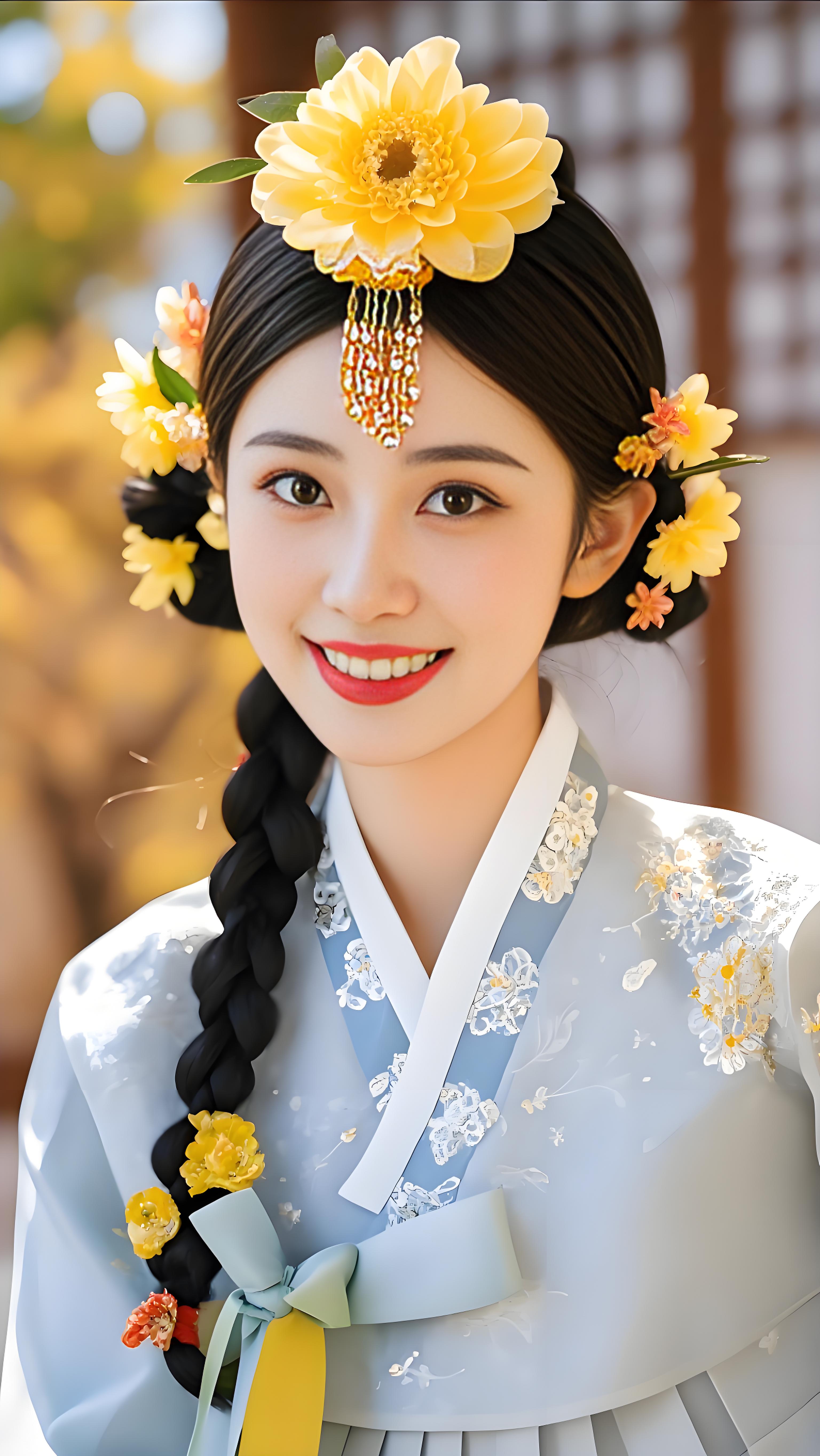 这位朝鲜族少女真是令人眼前一亮