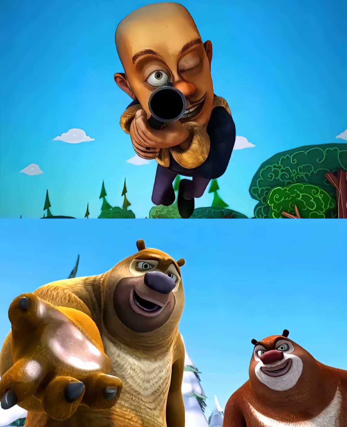 看好了少年,光头强这一枪正中儿时你的眉心 2012