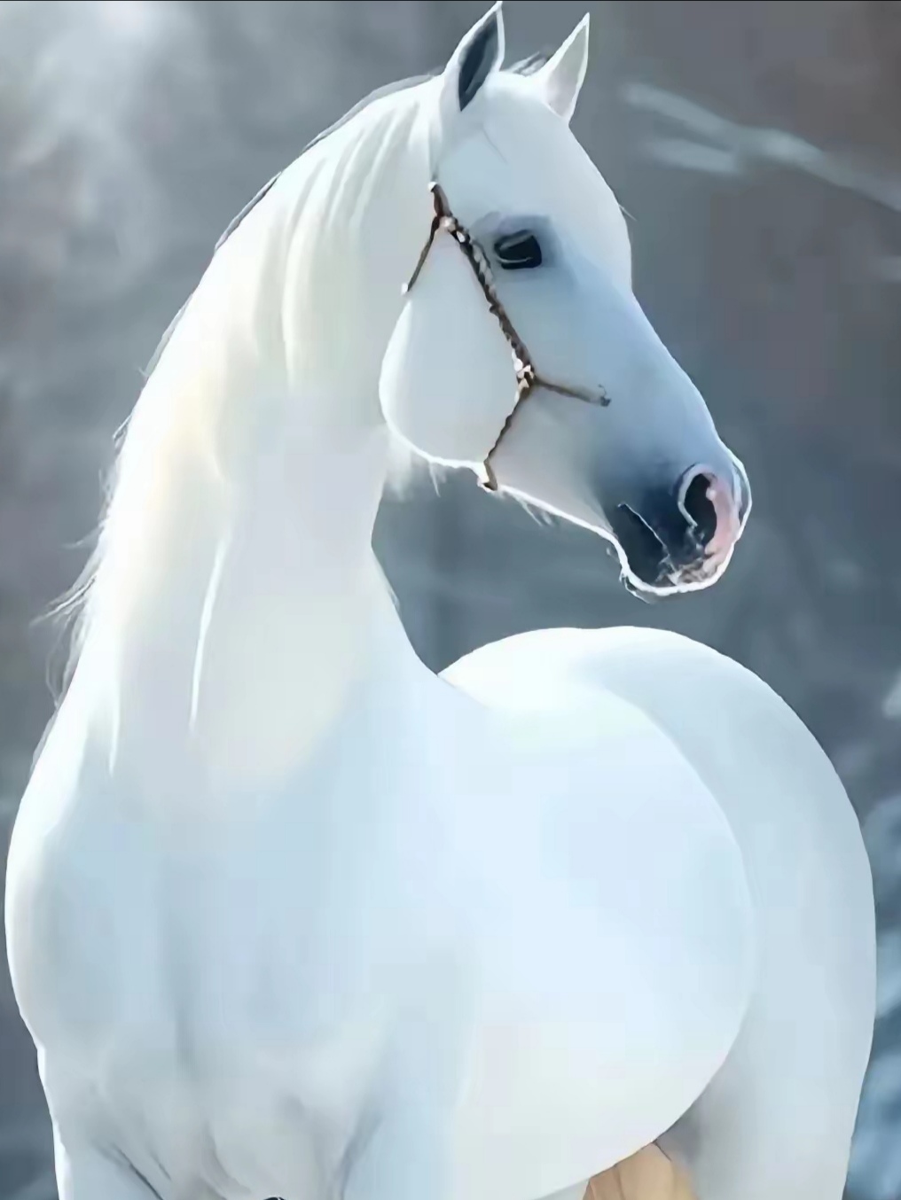 婚姻情感记# 大地银装素裹,白雪皑皑,雪花纷飞中,一匹白马踏雪归来