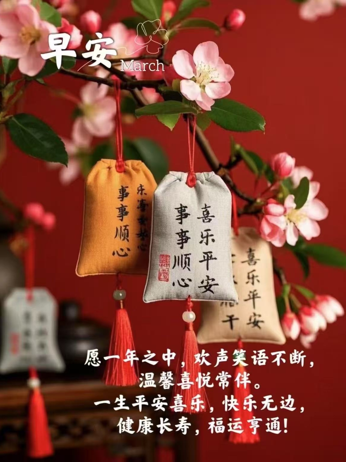 愿你事事顺心,笑语常伴,平安喜乐,健康长寿,福运满满!