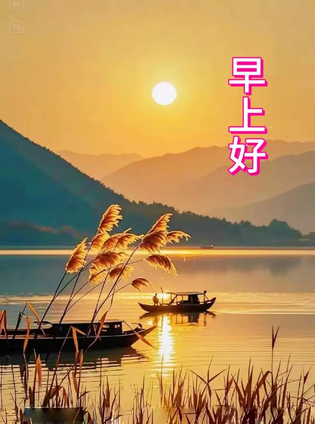 早上好,阳光洒在湖面上,仿佛整个世界都被温暖拥抱