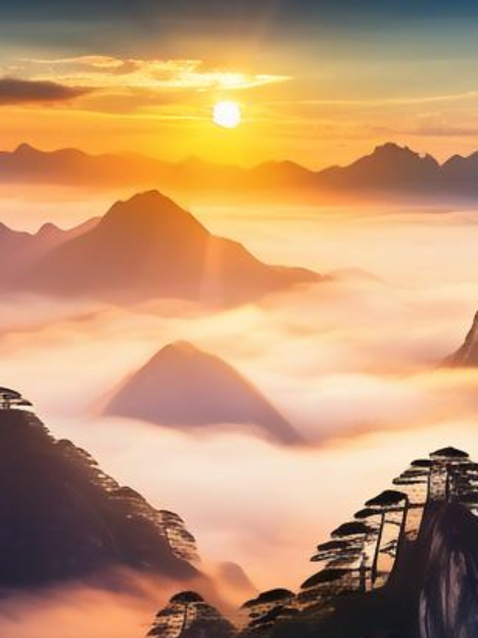 2023发文冲刺赛#看黄山日出,瑰丽辉煌,犹如一幅气壮山河的画卷,我