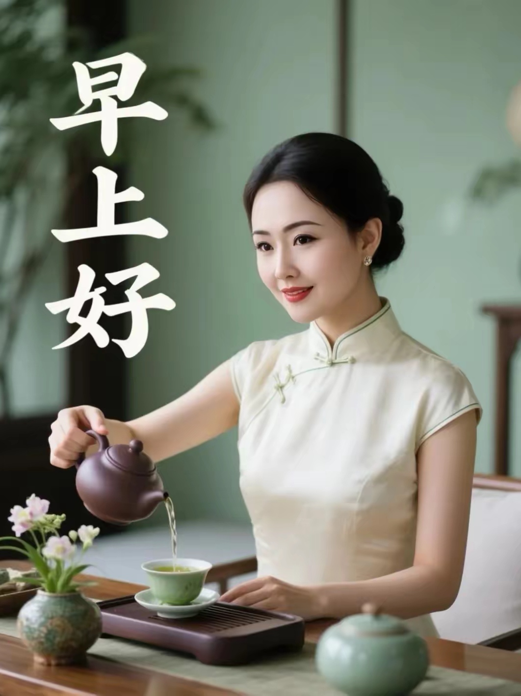 早上好,新的一天从一杯香茗开始,愿你