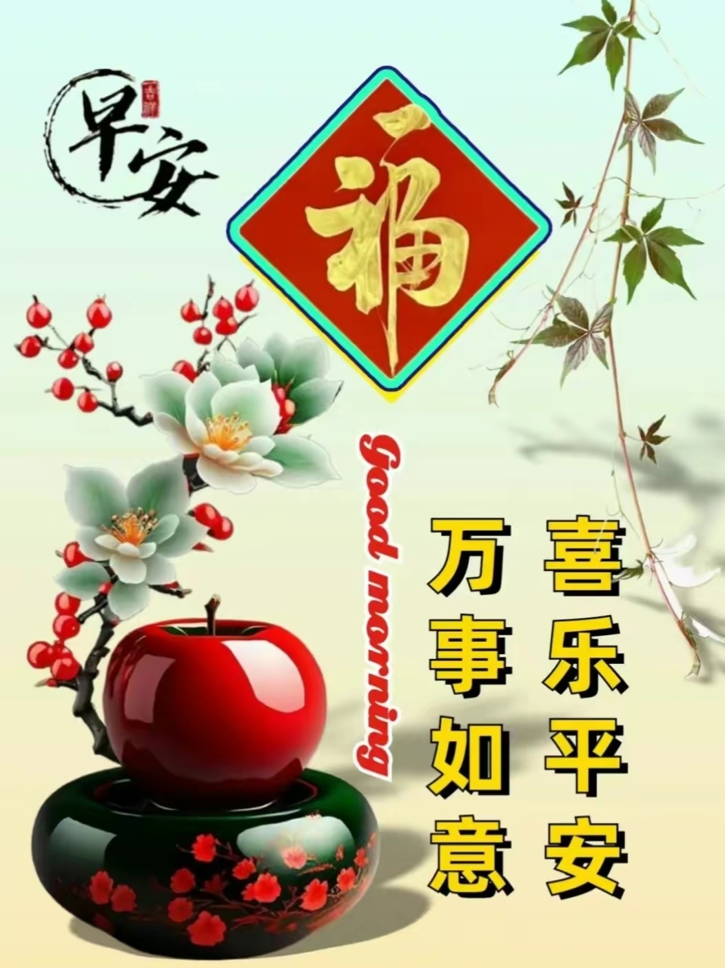 地和五谷丰,人和百业旺,家和万事兴,家有万和,喜乐平安,万事如意,让家