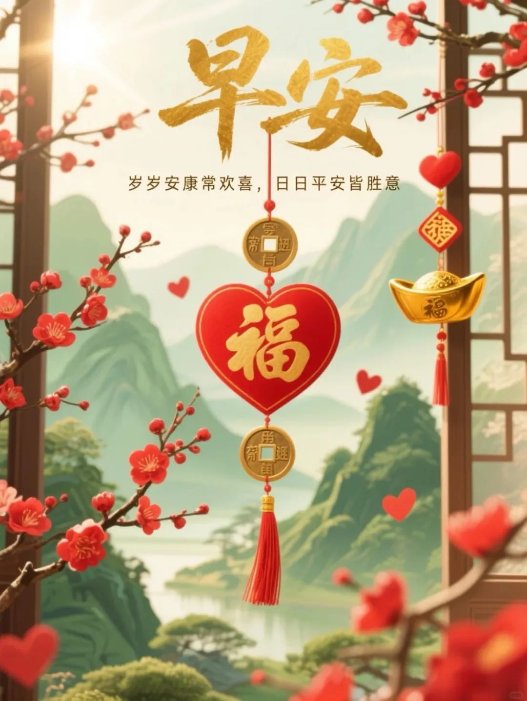 福星高照,照亮前路;岁岁安康,幸福绵长