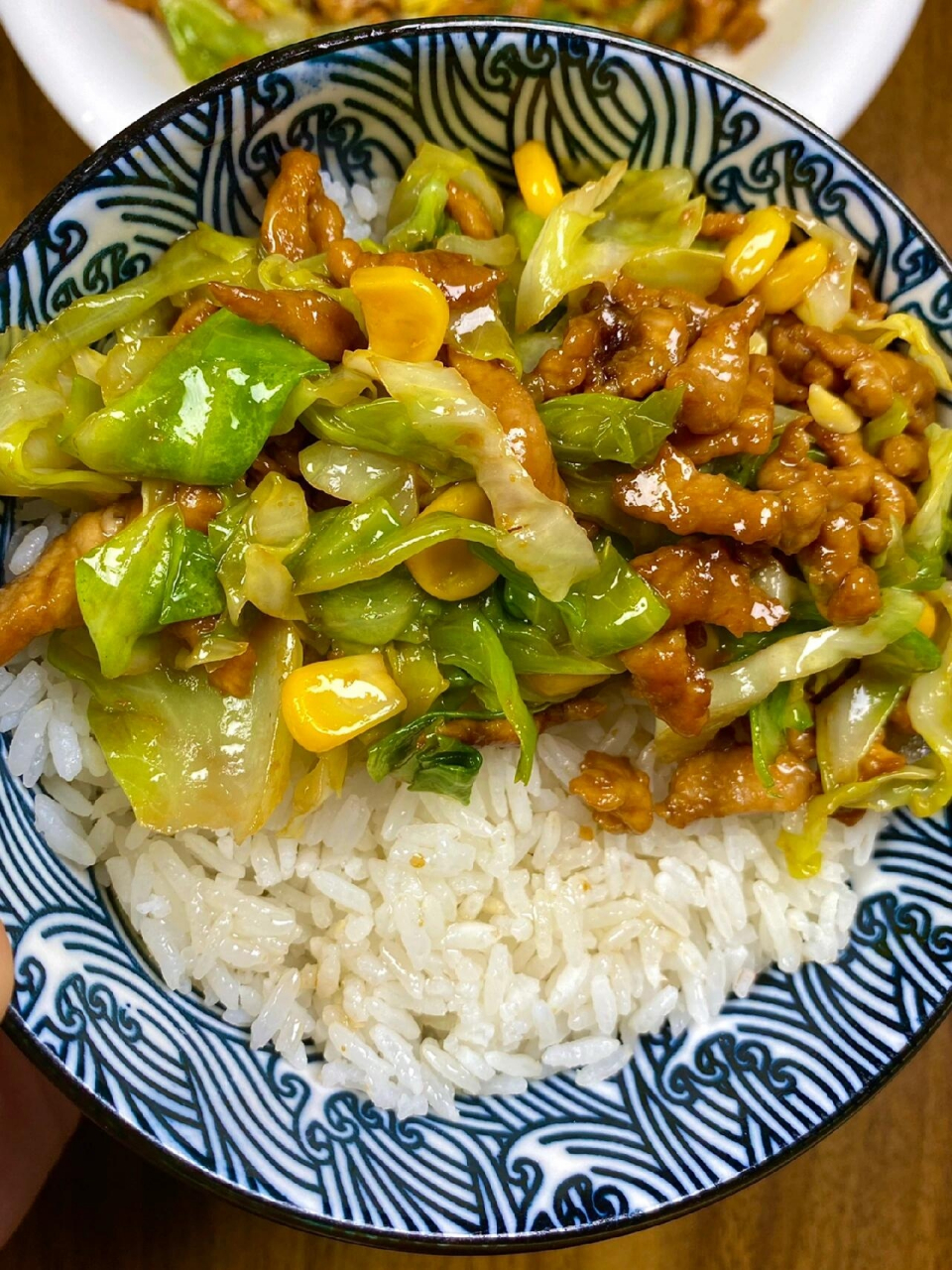 每天学做一道家常菜 | 今日包菜肉丝盖浇饭