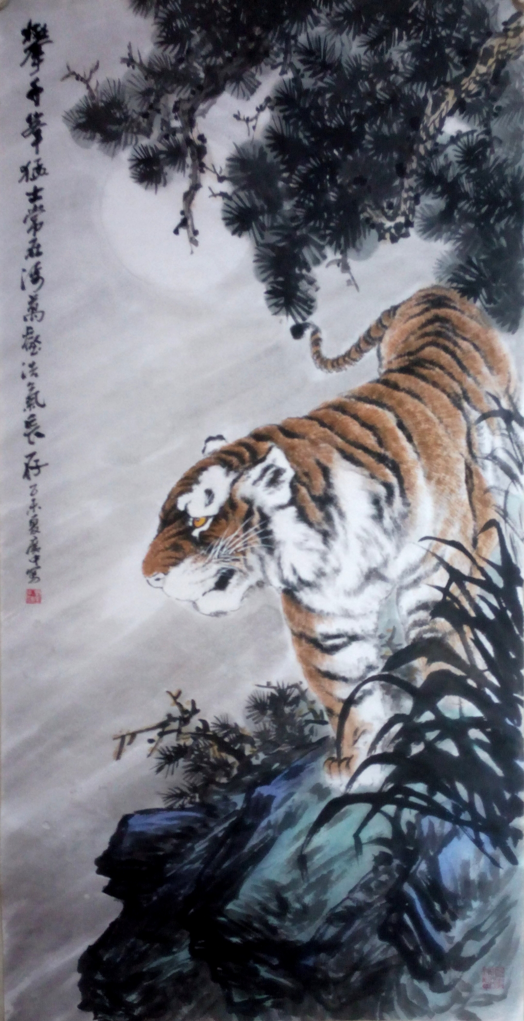 创新,水墨山水流淌着深邃的意境,动物走兽周保忠山水画作品黄广河画家